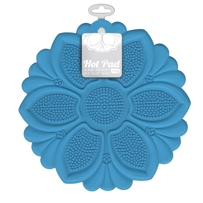 Hot Pad/Trivet, No-Slip Grip, Blue