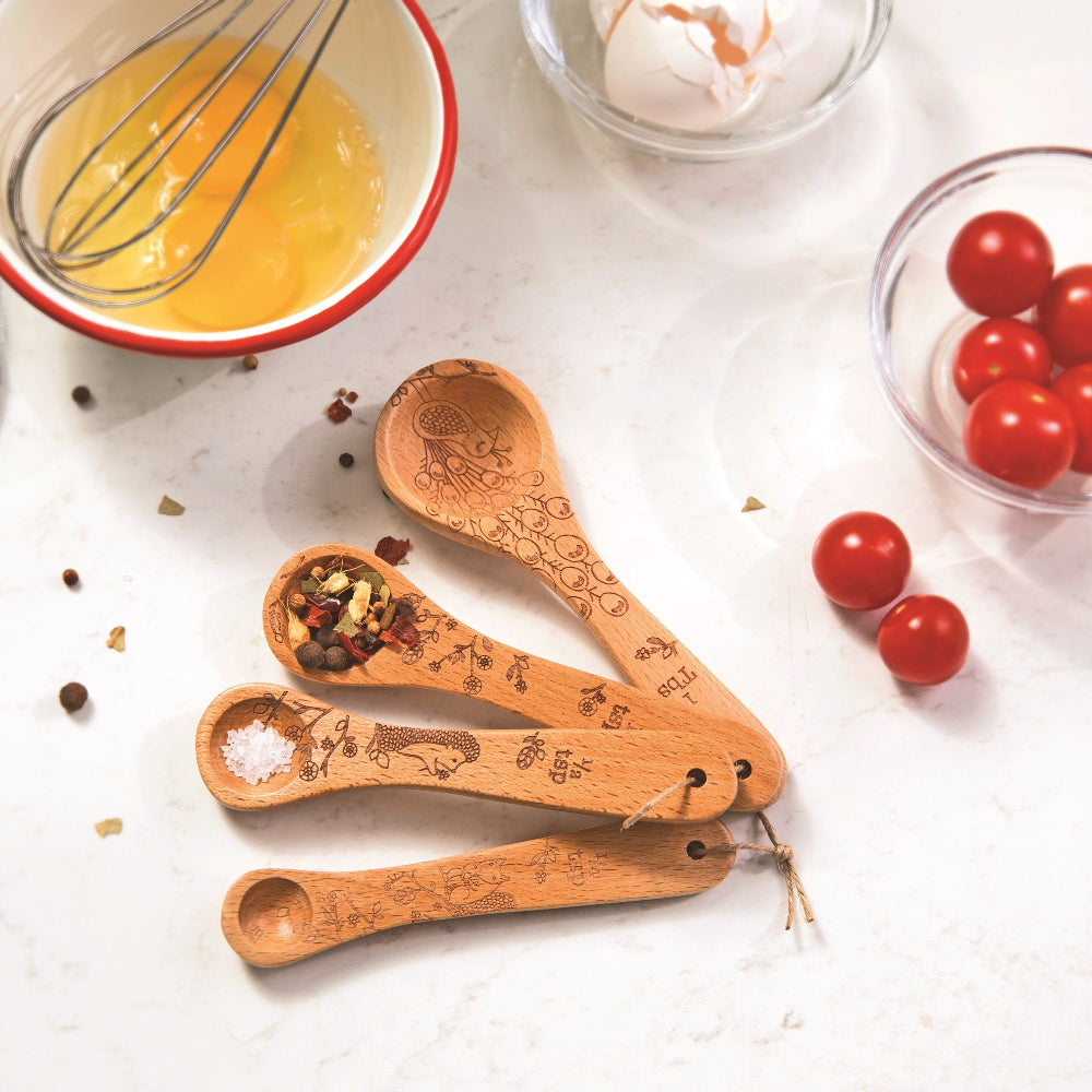 Beechwood Decorative Measuring Spoons - Woodland Collection - Thumbnail 5