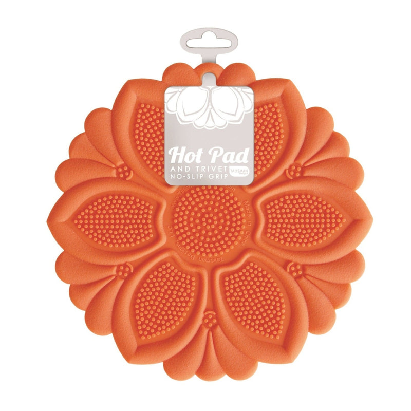 Hot Pad/Trivet, No-Slip Grip, Orange