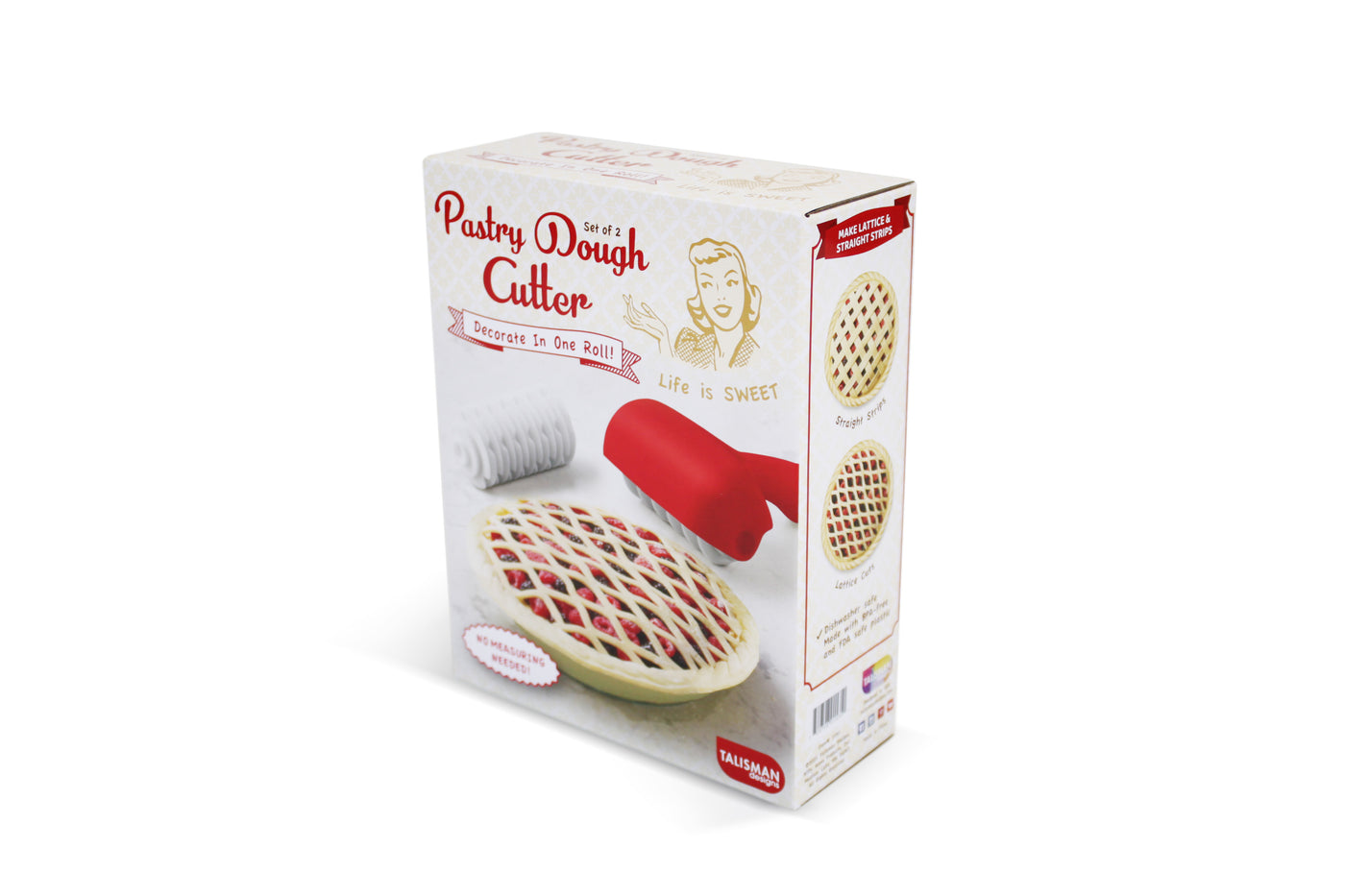 Talisman Designs Pie Top Cutter | 10-Inch | Red | Pie Crust Cutter | Pie  Decorating Tools | Pie Pastry Baking Accessories | Stencil Crust Cutout