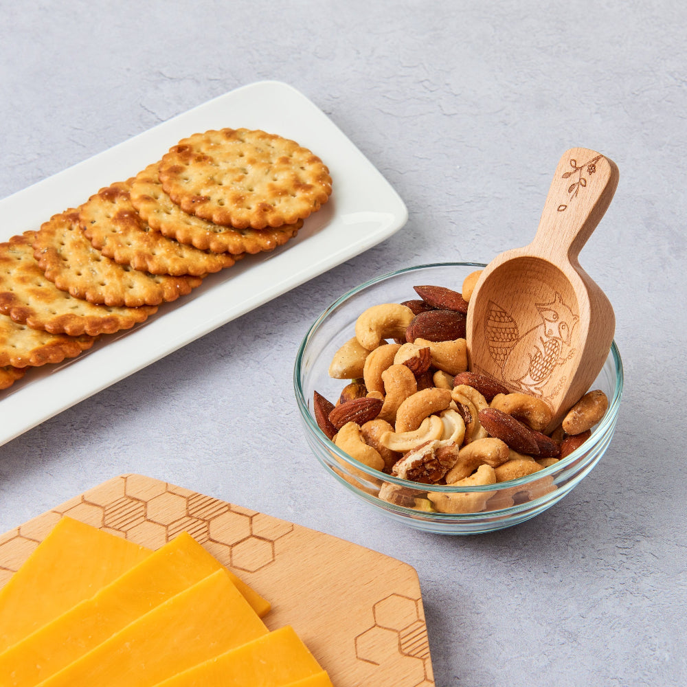 Talisman Designs Laser Etched Beechwood Mini Scoop | Woodland Design | Measuring Spoon | Cute & Functional Kitchen Tool | Small Wooden Scoop Spoon | Use for Coffee, Sugar & Grains - Thumbnail 3