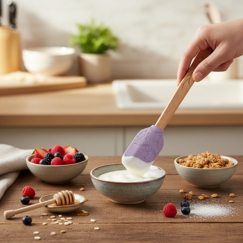 Beechwood - Mini Silicone Spatula - Floral Blooms