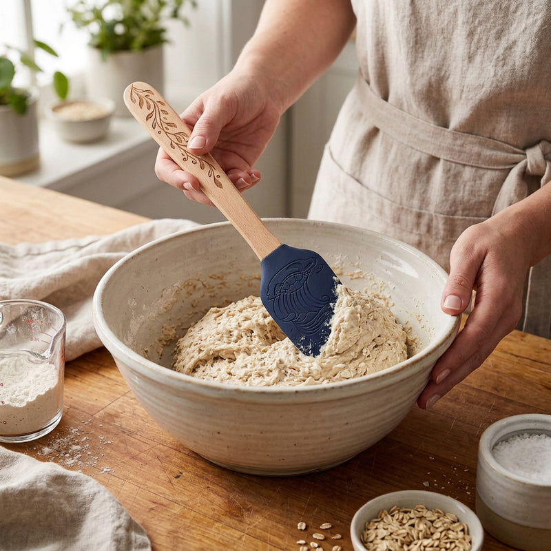 Beechwood - Silicone Spatula - Wave & Wonder