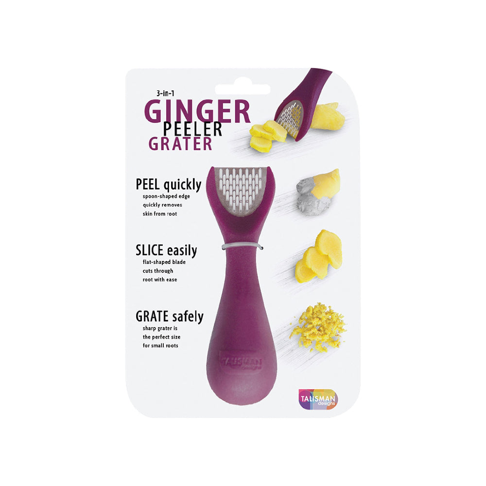 Effortlessly Grate, Slice, and Peel Ginger with Our 3-in-1 Ginger Tool 