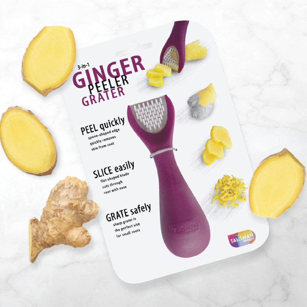 Easy to use, hold, and store! The Ginger Peeler makes peeling, grating, and  slicing your ginger extra easy. Use with ginger, nutmeg, and…