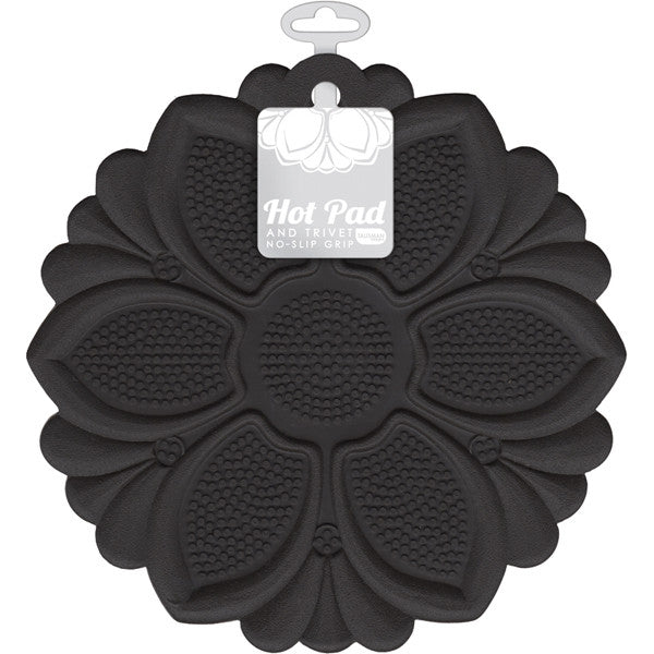 Hot Pad/Trivet, No-Slip Grip, Black