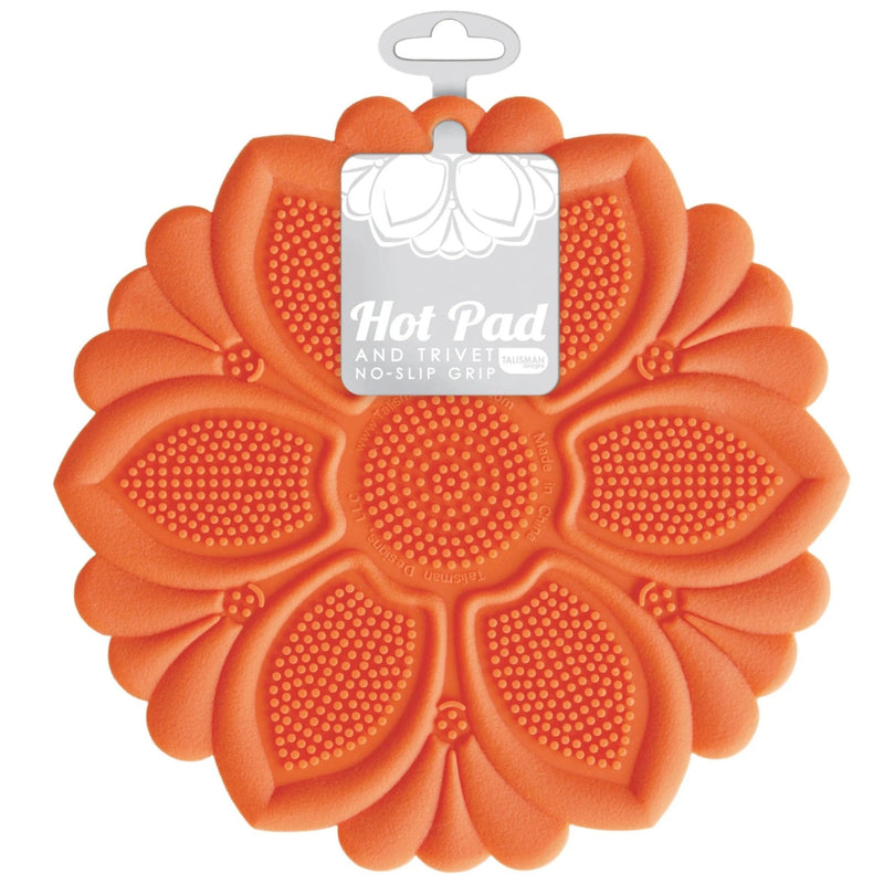 Hot Pad/Trivet, No-Slip Grip, Orange