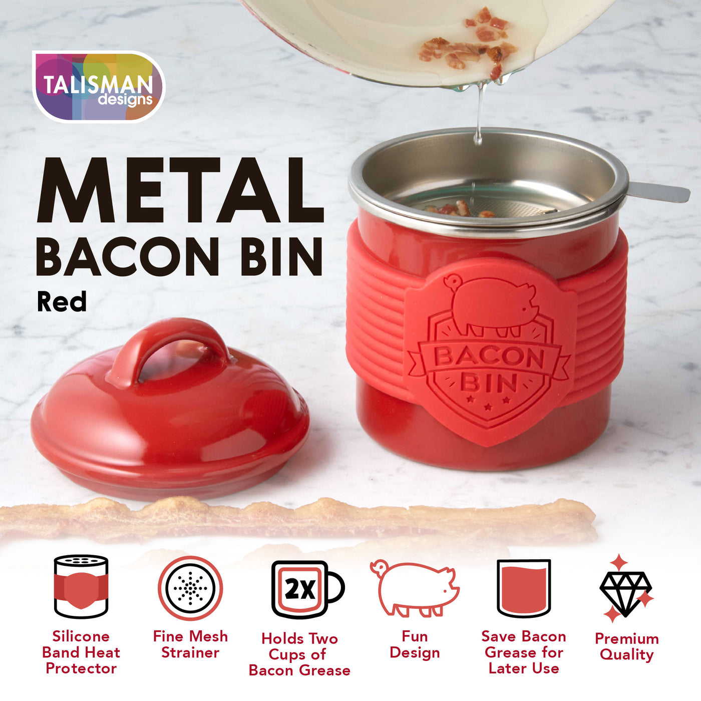 Metal Bacon Bin - Grease Holder – Talisman Designs