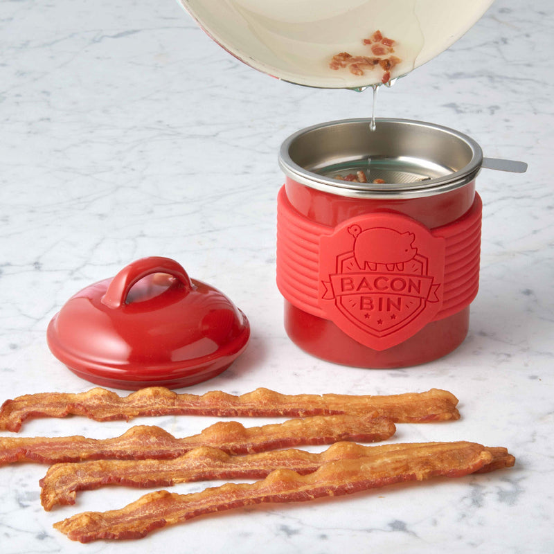 Metal Bacon Bin Grease Holder